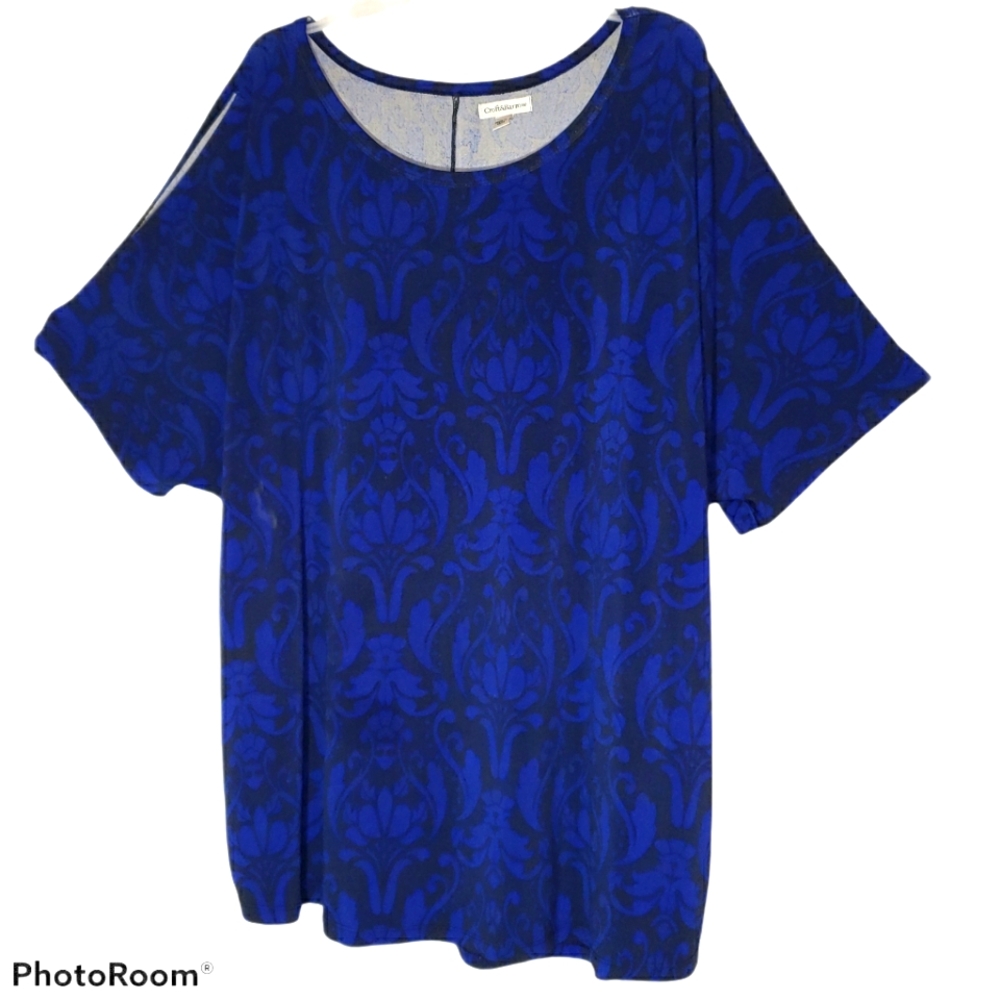 Croft&Barrow women's plus size 2X split sleeves pullover blouse. 774